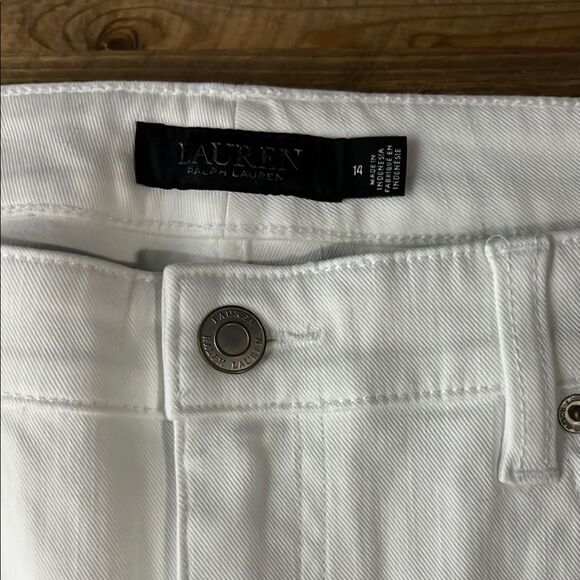 Lauren Ralph Lauren White Jean Shorts Knee-Length for Women. NEW - Picture 5 of 7